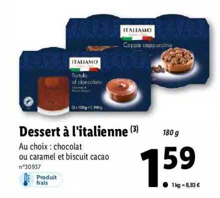 dessert à l'italienne italiamo