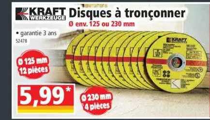 disques à tronçonner kraft werkzeuge