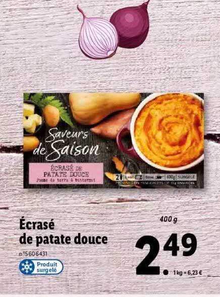 écrasé De Patate Douce