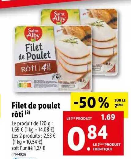 filet de poulet rôti saint alby