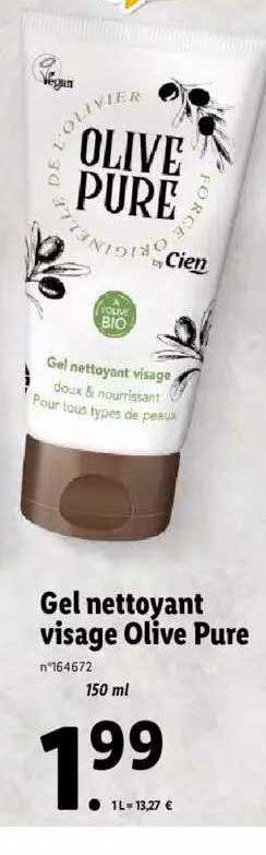 Gel Nettoyant Visage Olive Pure