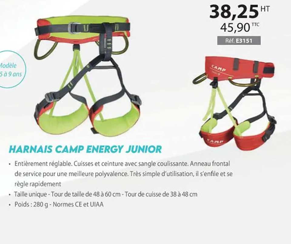 harnais camp energy junior