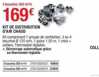 kit de distribution d'air chaud