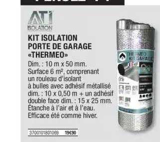 Kit Isolation Porte De Garage «thermeo»