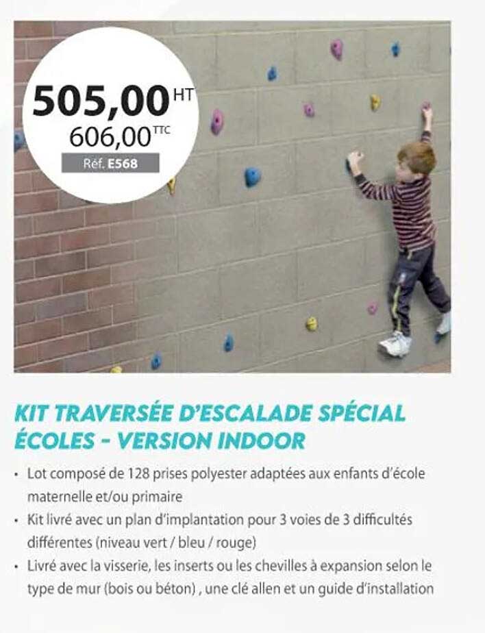 kit traversée d'escalade spécial écoles - version indoor