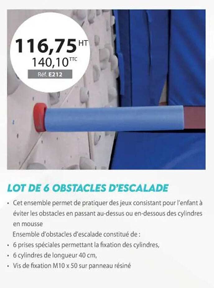 lot de 6 obstacles d'escalade