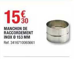manchon de raccordement inox ø 153 mm