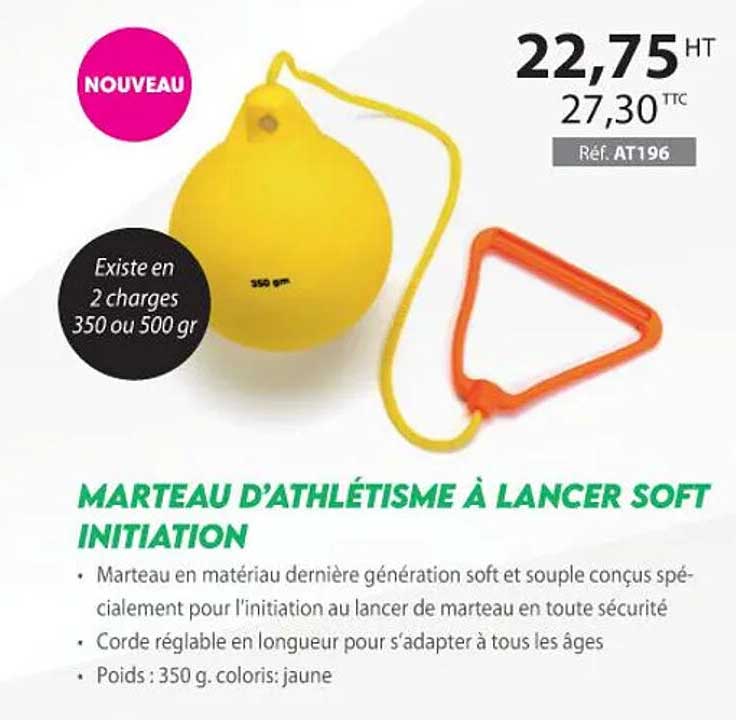 marteau d'athlétisme à lancer soft initiation