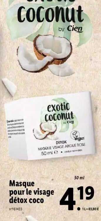 Masque Pour Le Visage Détox Coco