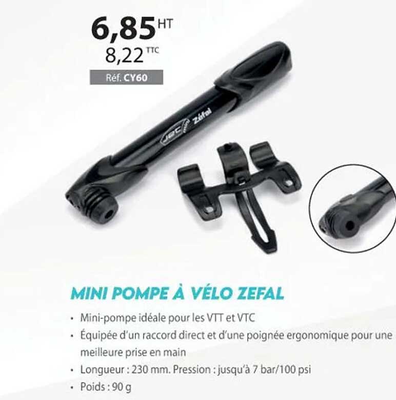 mini pompe à vélo zefal