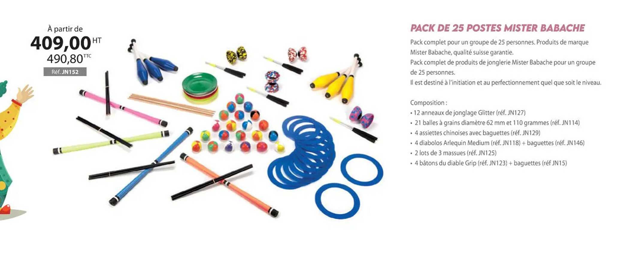 pack de 25 postes mister babache