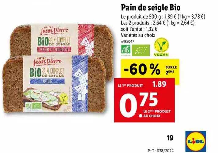 pain de seigle bio maître jean pierre