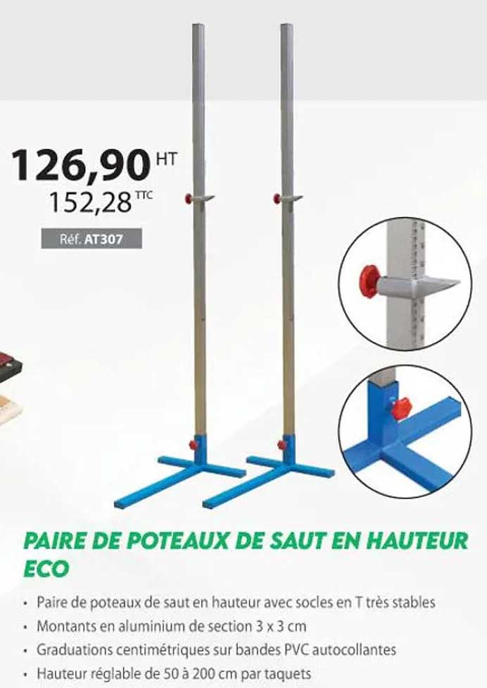 paire de poteaux de saut en hauteur eco