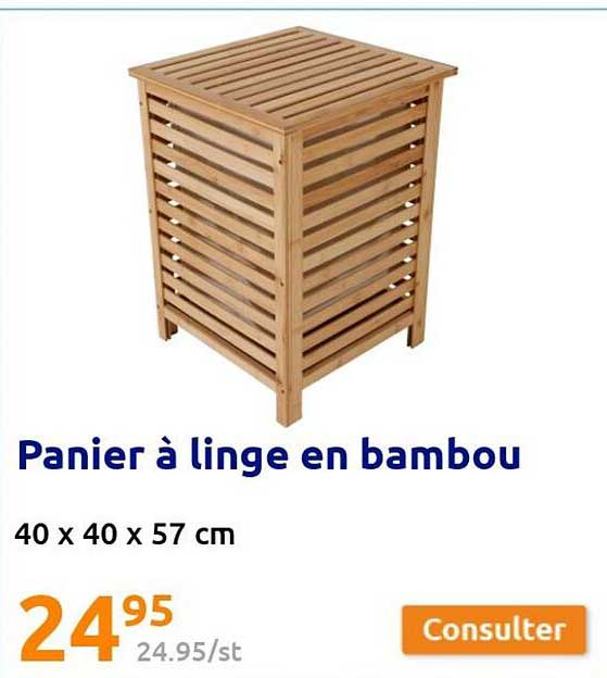 Panier à Linge En Bambou
