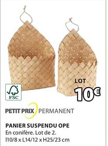 panier suspendu ope