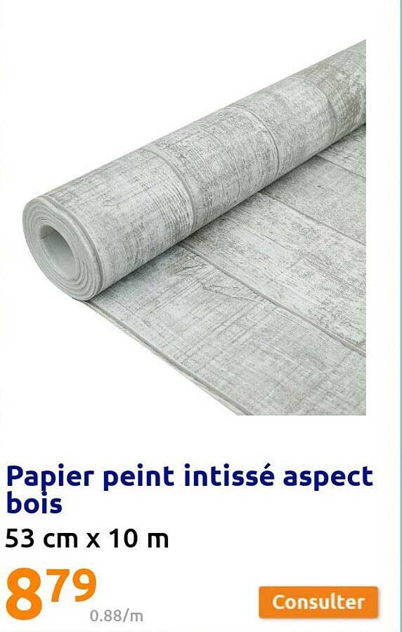 papier peint intissé aspect bois