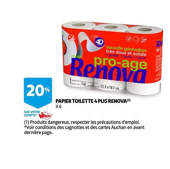 papier toilette 4 plis renova