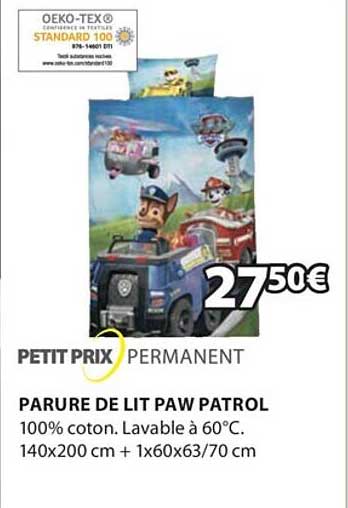 parure de lit paw patrol