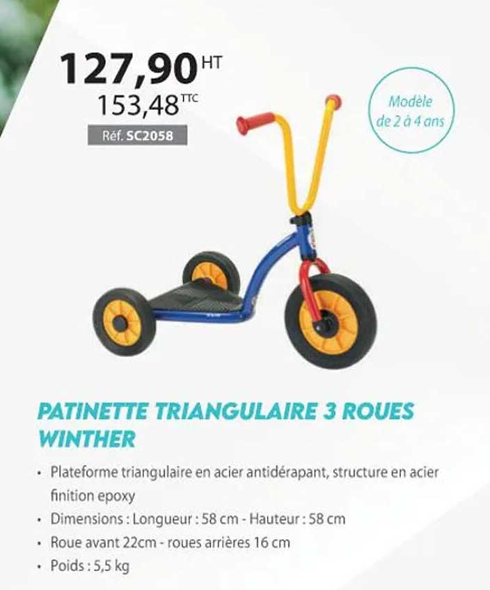 patinette triangulaire 3 roues winther