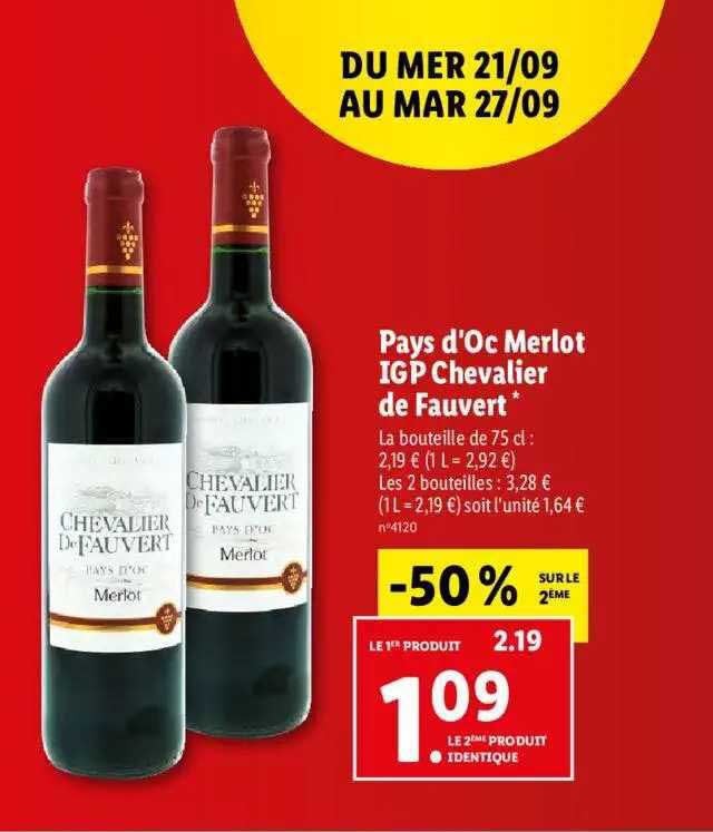 Pays D'oc Merlot Igp Chevalier De Fauvert