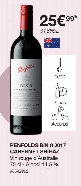 penfolds bin 8 2017 cabernet shiraz
