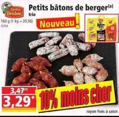 petits bâtons de berger trio justin bridou