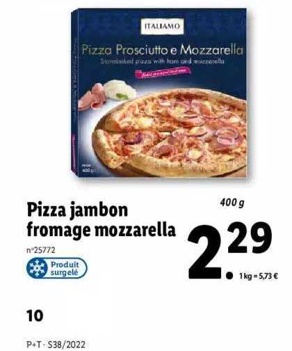 Pizza Jambon Fromage Mozzarella Italiamo