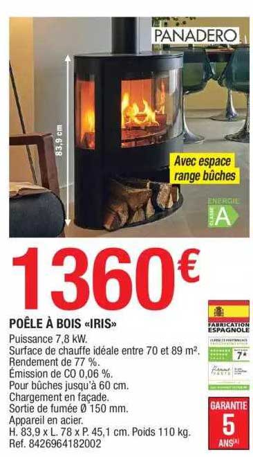Poêle à Bois «iris» Panadero