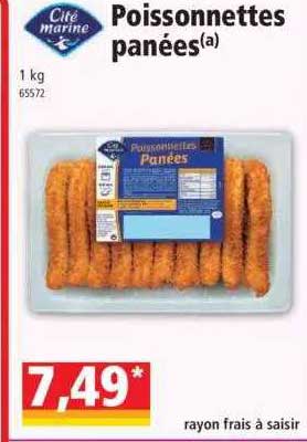 poissonnettes panées cité marine