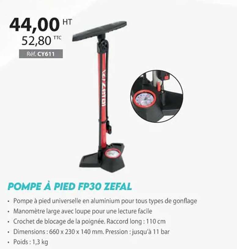 pompe à pied fp30 zefal
