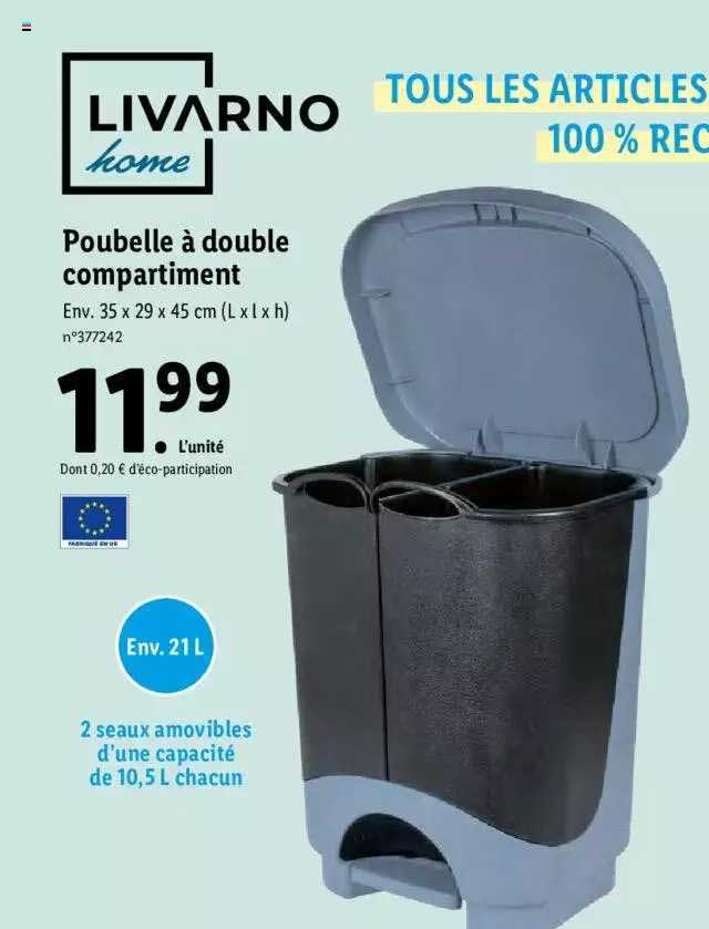 Poubelle à Double Compartiment Livarno Home