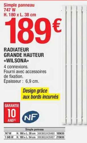 radiateur grande hauteur «wilsona»