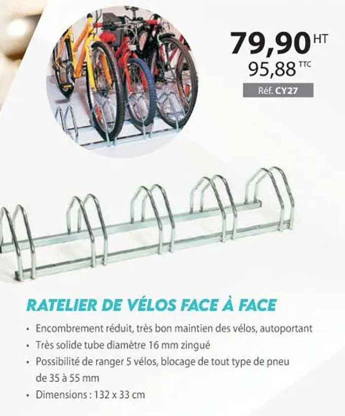 ratelier de vélos face à face