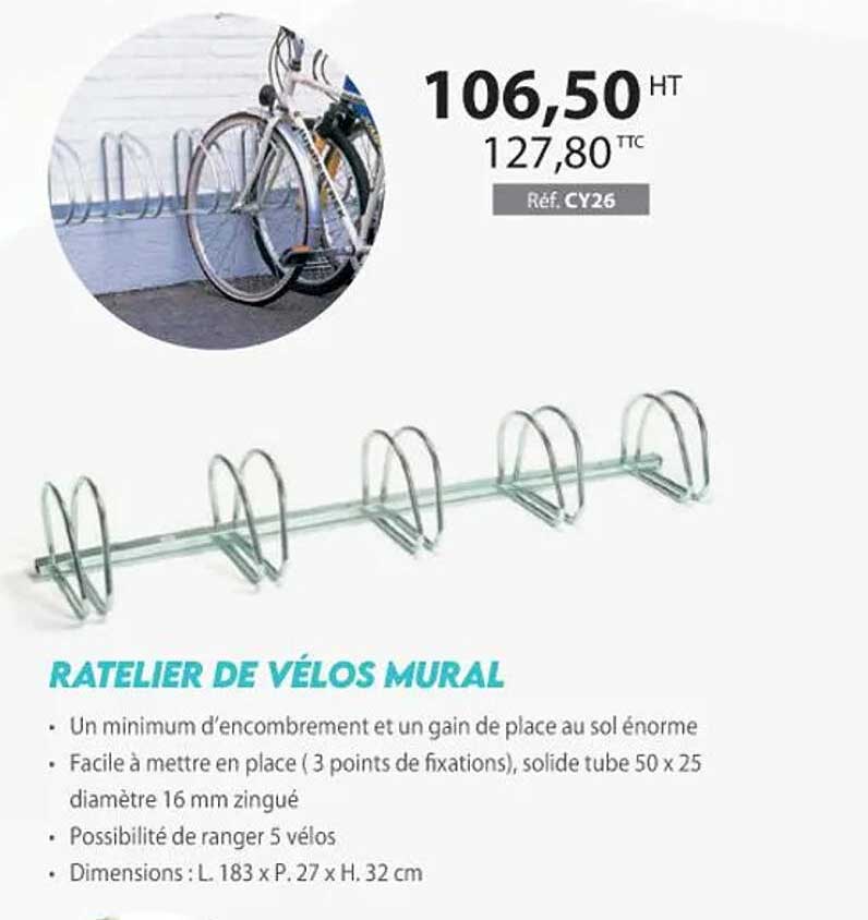 ratelier de vélos mural