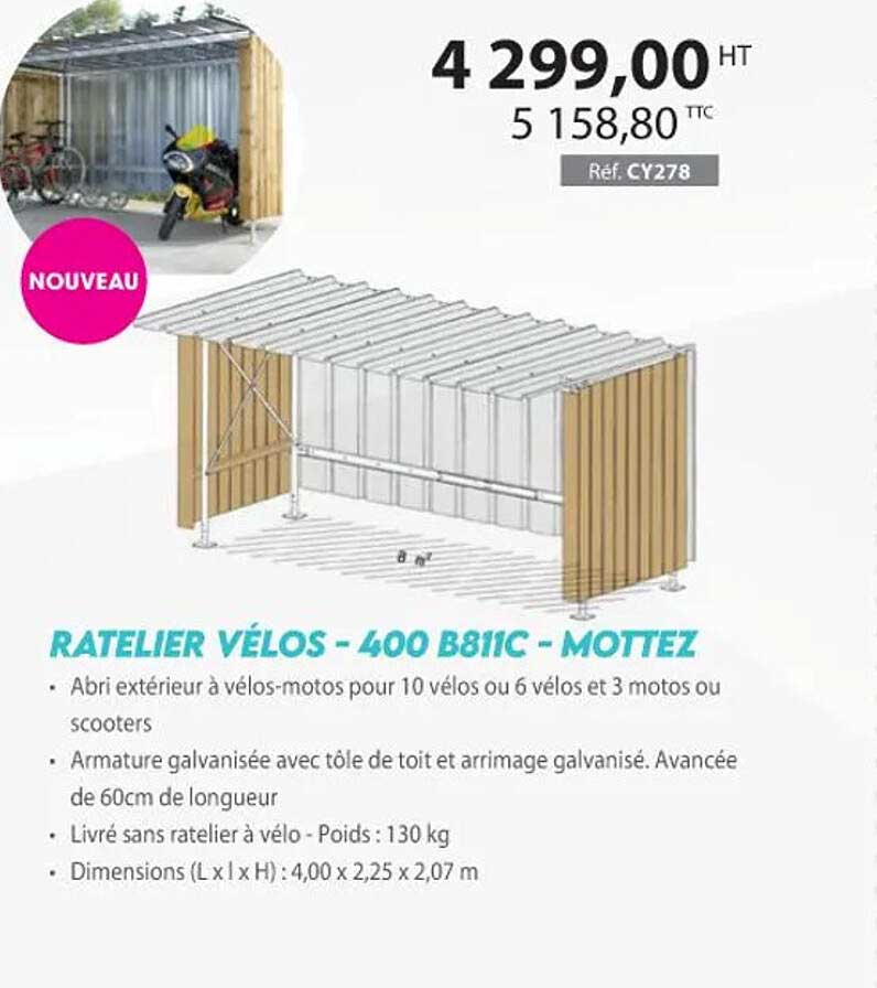 ratelier vélos - 400 b811c - mottez