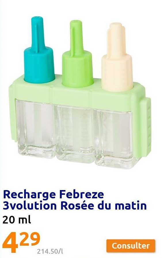 recharge febreze 3volution rosée du  matin