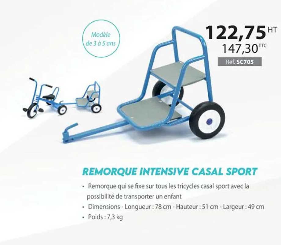 remorque intensive casal sport