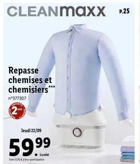 repasse chemises et chemisiers cleanmaxx