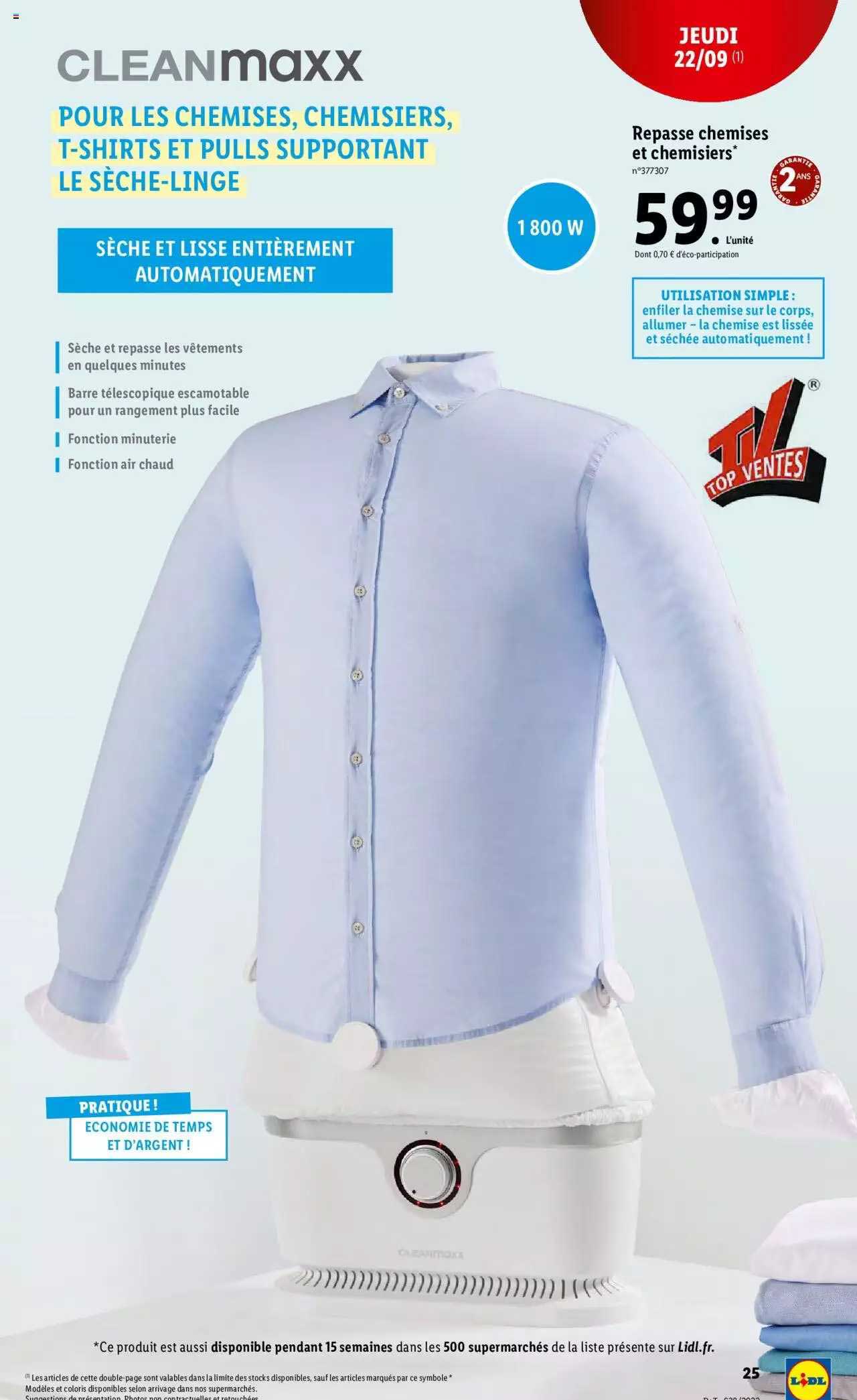 repasse chemises et chemisiers cleanmaxx