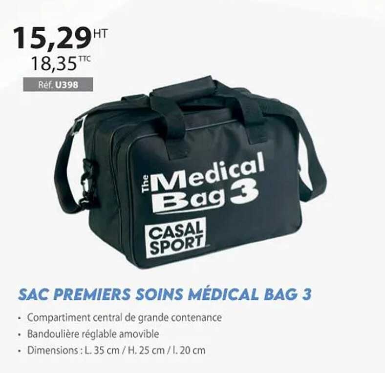 sac premiers soins médical bag 3 casal sport