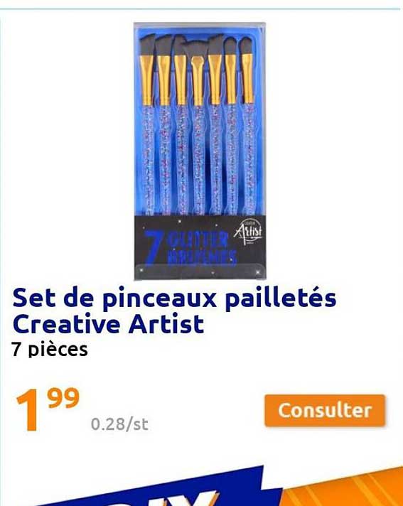 Set De Pinceaux Pailletés Créative Artist