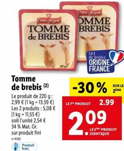 tomme de brebis chêne d'argent