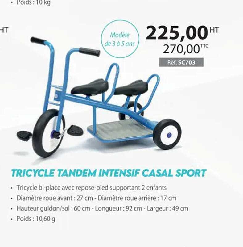 tricycle tandem intensif casal sport
