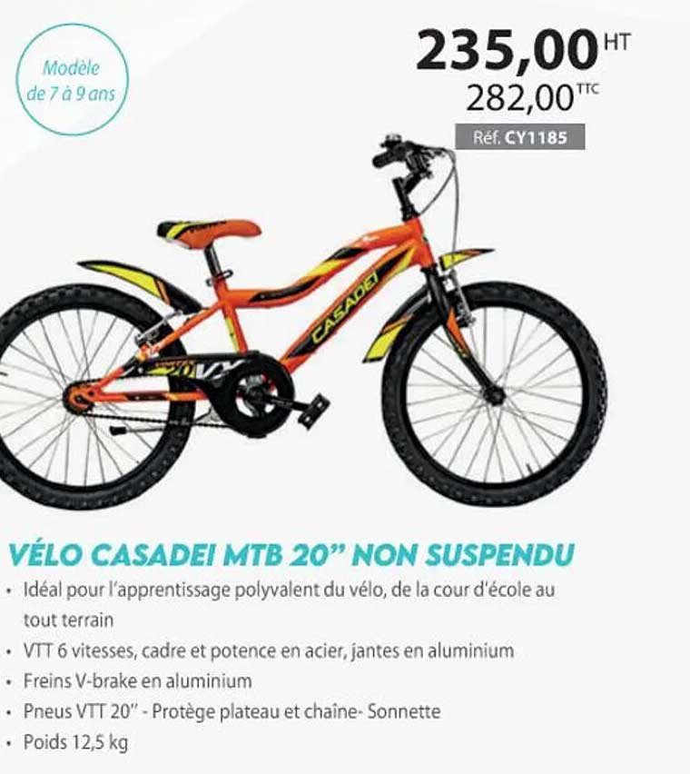 vélo casadei mtb 20" non suspendu