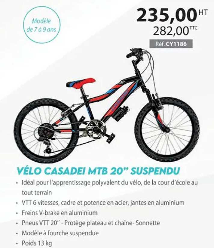 vélo casadei mtb 20" suspendu