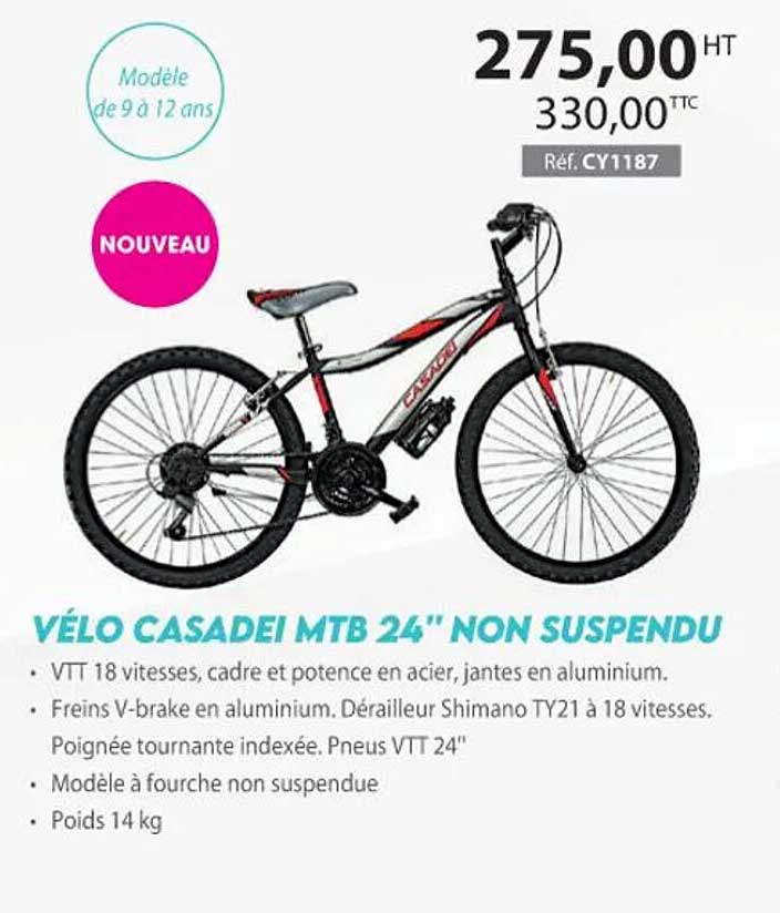 vélo casadei mtb 24" non suspendu