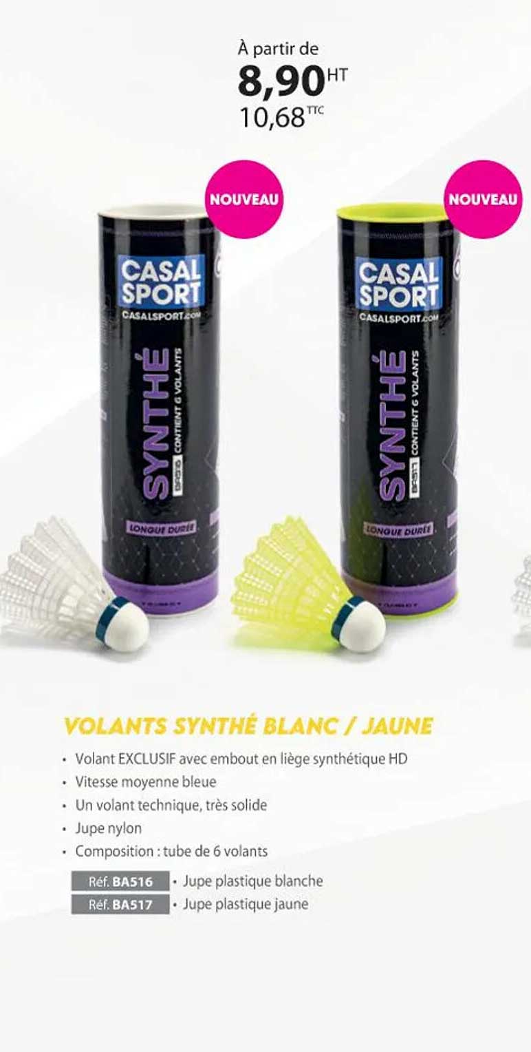 volants synthé blanc-jaune