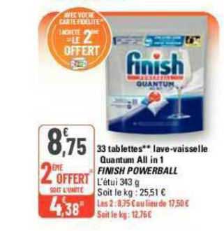 33 tablettes lave-vaisselle quantum all in 1 finish powerball