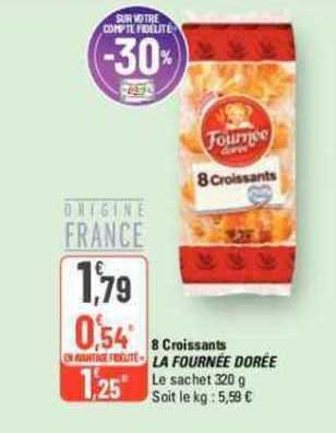 8 croissants la fournée dorée