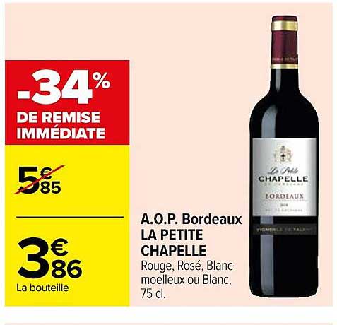 a.o.p. bordeaux la petite chapelle